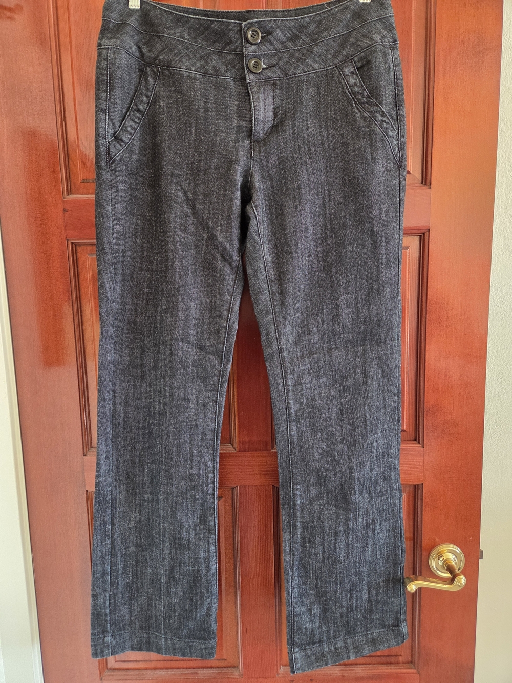 Maurices Straight Denim Trousers in Dark Gray Wash